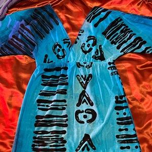 Blue Semi Sheer Blouse